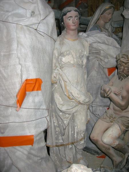 Statue : Sainte martyre, ou Vierge (?)