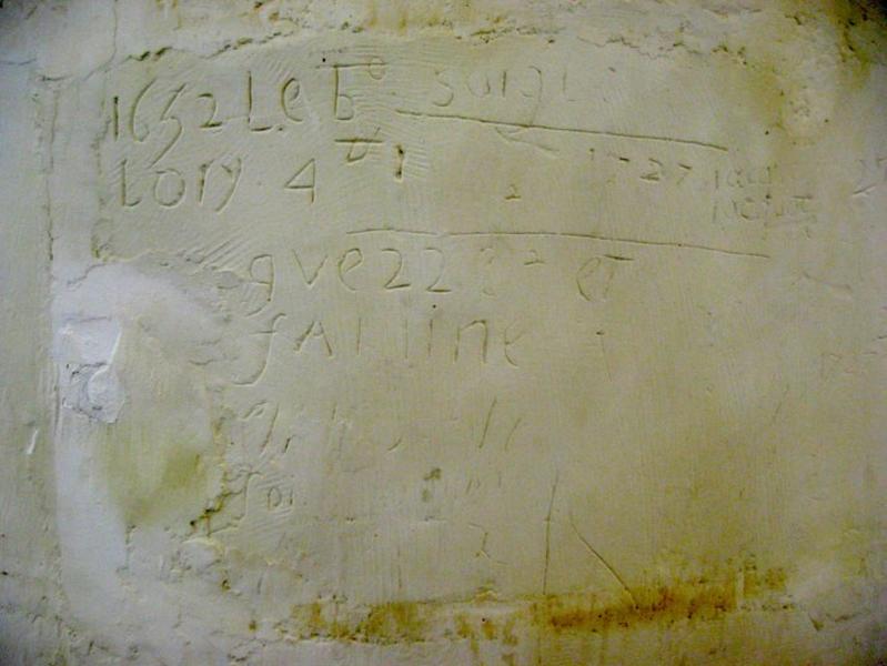 Inscription du pilier sud du transept (face nord)