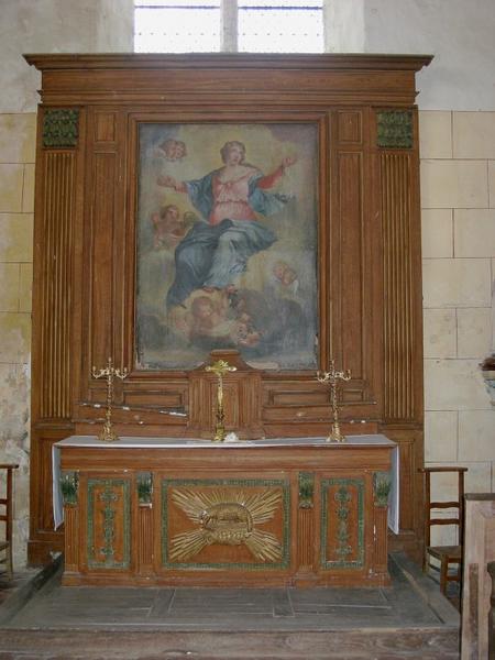 Retable, autel, degré d'autel (chapelle nord)