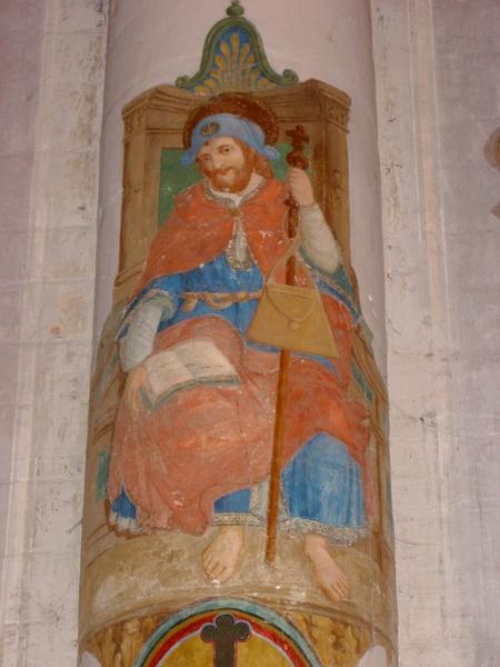 Peinture monumentale : Saint Jacques, saint André