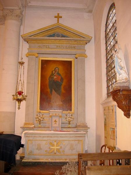 Vue générale : autel latéral sud