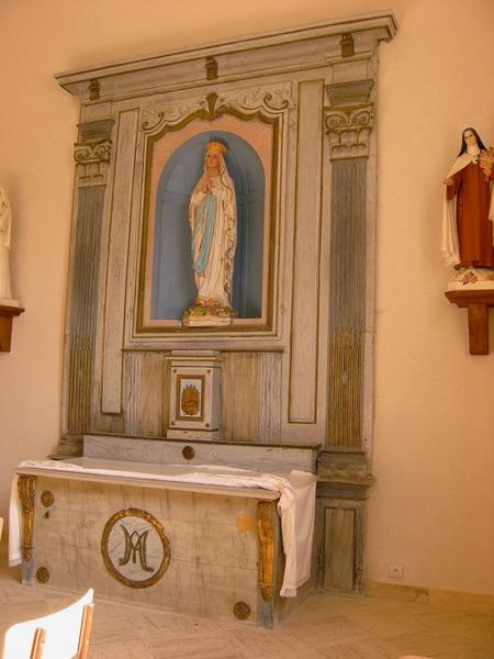 Vue générale : autel/retable sud