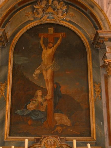 Tableau : Christ en croix et Marie-Madeleine