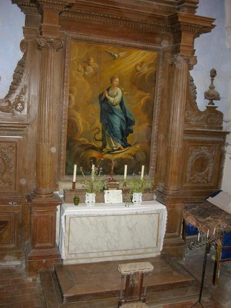 Autel et retable de la Sainte-Vierge