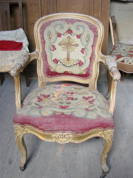 Fauteuil, 2 tabourets