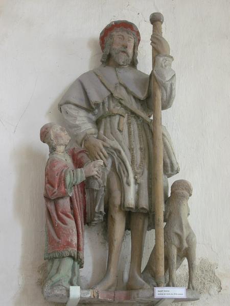 Groupe sculpté : Saint Roch