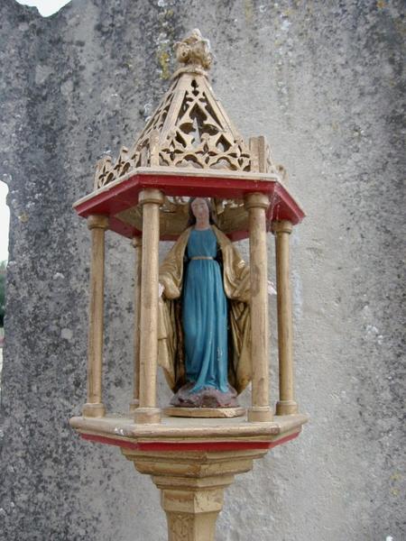 Bâton de procession de confrérie : Vierge