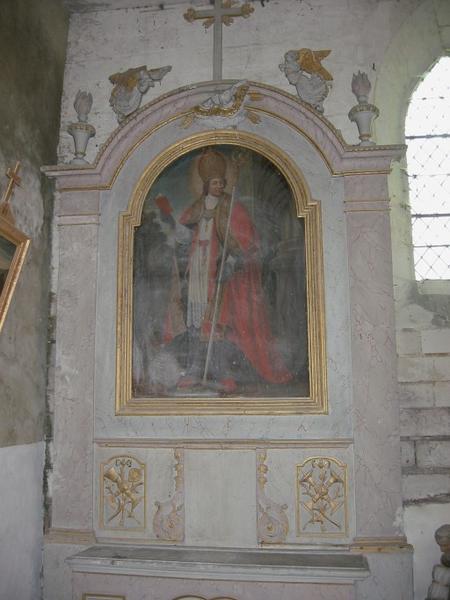 Autel et retable des fonts baptismaux