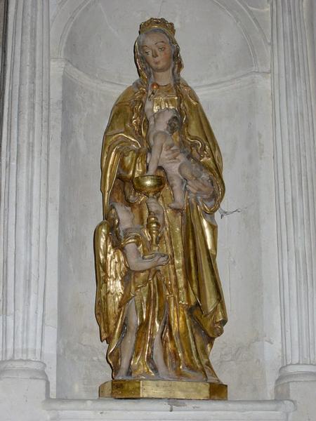 Statuette : Vierge à l'Enfant, ange