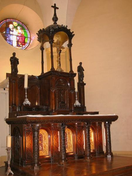 Maître-autel, tabernacle, exposition, 2 statues