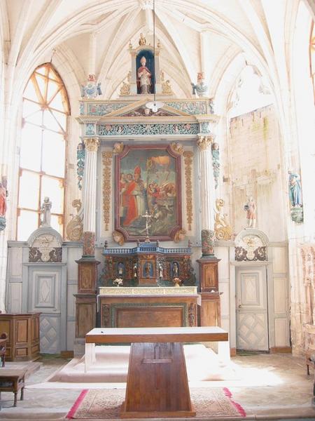 Maître-autel, tabernacle, retable, cloison