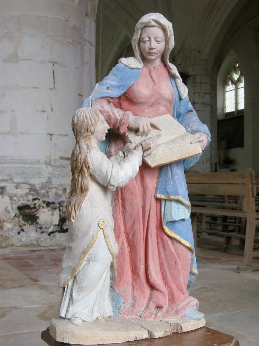 statuette : Éducation de la Vierge, vue générale