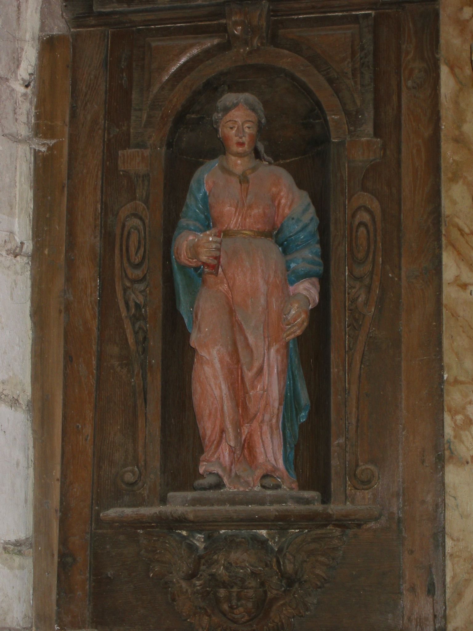 Statue : Sainte au livre