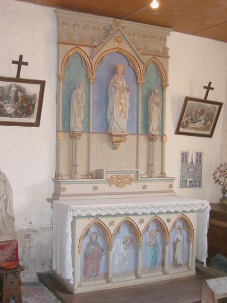 Autel et retable de la Vierge