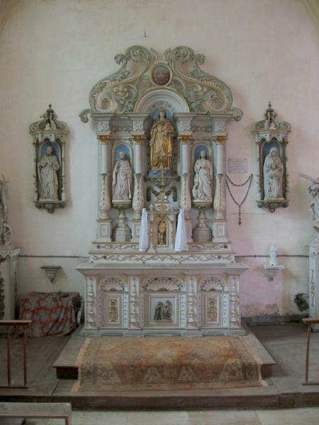 Autel latéral nord, retable, tabernacle