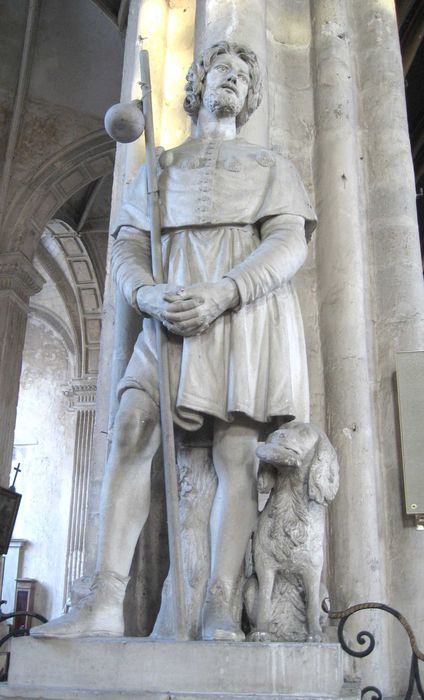 groupe sculpté : Saint Roch