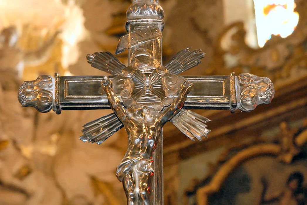 croix de procession, détail - © Ministère de la Culture (France), Conservation des antiquités et des objets d’art de l’Aude – Tous droits réservés 