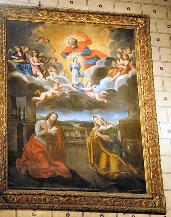 tableau : L'Immaculée Conception, cadre - © Ministère de la Culture (France), Conservation des antiquités et des objets d’art de l’Aude – Tous droits réservés