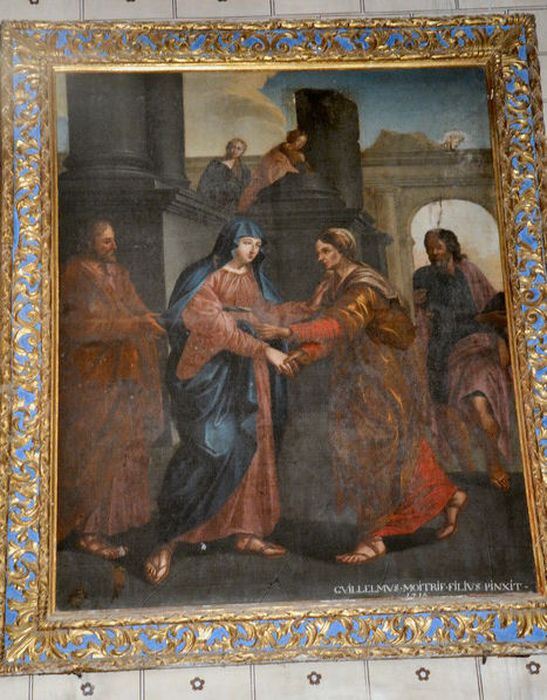 tableau : La Visitation, cadre - © Ministère de la Culture (France), Conservation des antiquités et des objets d’art de l’Aude – Tous droits réservés