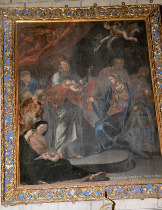 tableau : La présentation de Jésus au Temple, cadre - © Ministère de la Culture (France), Conservation des antiquités et des objets d’art de l’Aude – Tous droits réservés