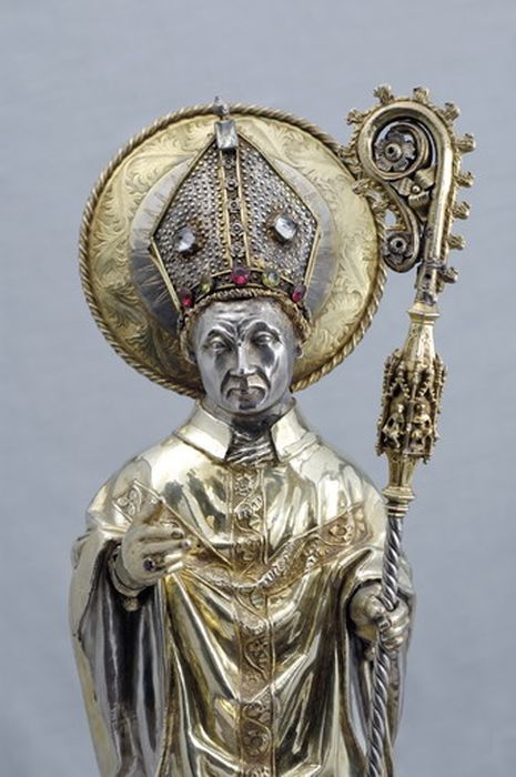 statuette-reliquaire : Saint Martin, vue partielle