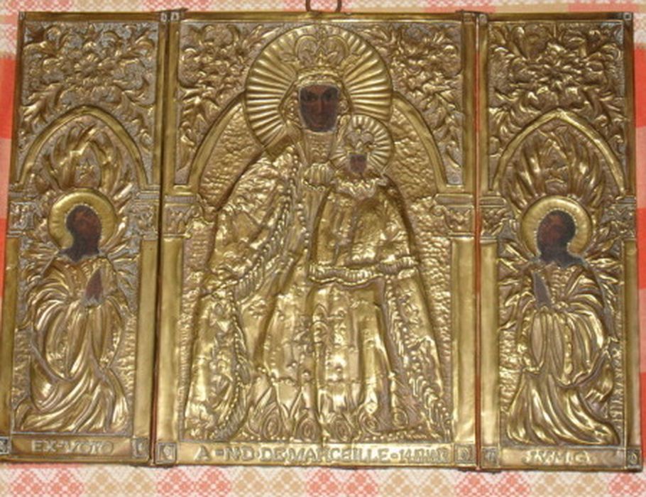tableau ex-voto (icône) : Notre-Dame de Marceille - © Ministère de la Culture (France), Conservation des antiquités et des objets d’art de l’Aude – Tous droits réservés 