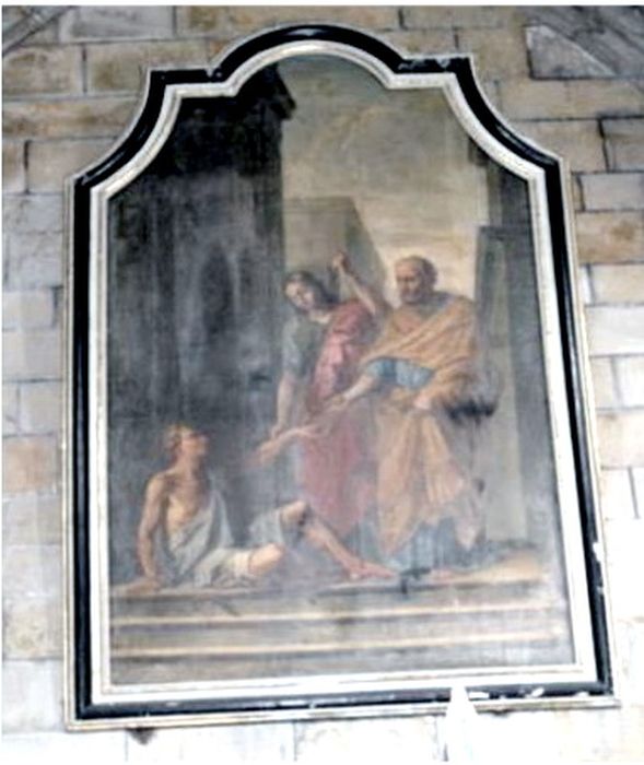 tableau et cadre : Miracle de Saint Pierre
