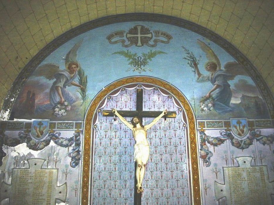 tableau : Deux anges aux lys - © Ministère de la Culture (France), Conservation des antiquités et des objets d’art de l’Aude – Tous droits réservés