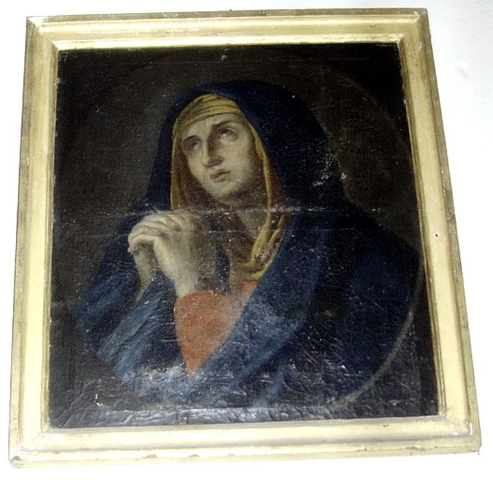 tableau : la Vierge en prière - © Ministère de la Culture (France), Conservation des antiquités et des objets d’art de l’Aude – Tous droits réservés 
