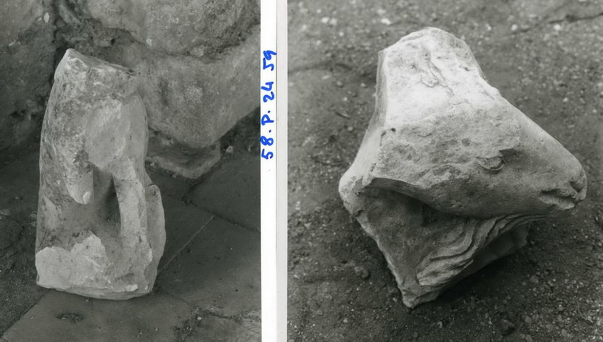 crèche, fragments d'un agneau