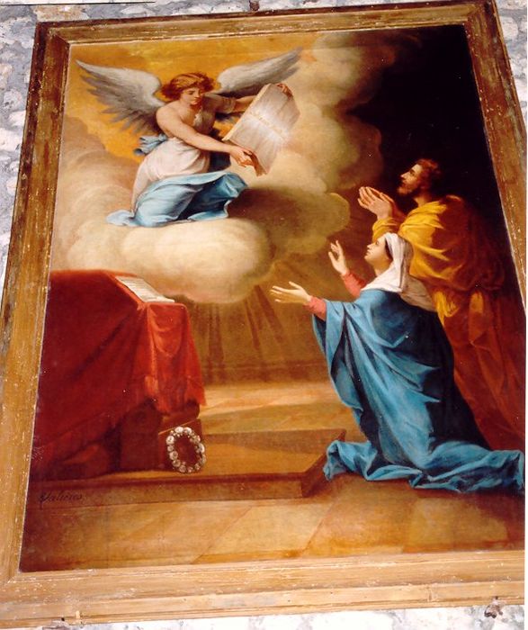 tableau et cadre : Vision de saint Julien et sainte Basilisse