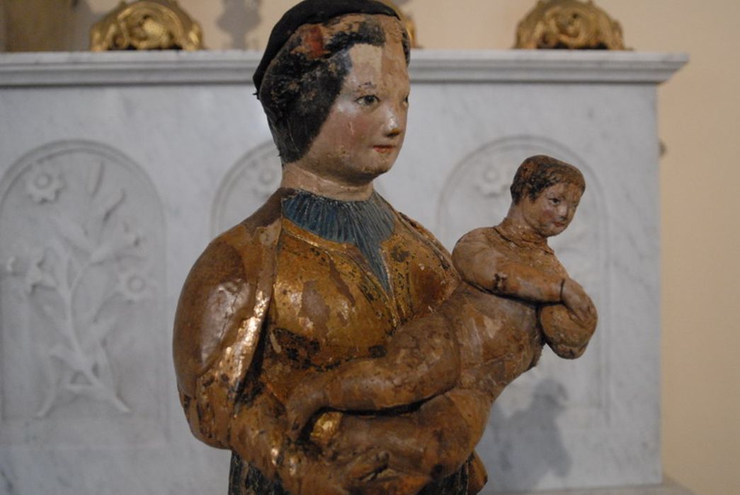 statue : Notre-Dame de l'Assomption, vue partielle - © Ministère de la Culture (France), Conservation des antiquités et des objets d’art de l’Aude – Tous droits réservés 