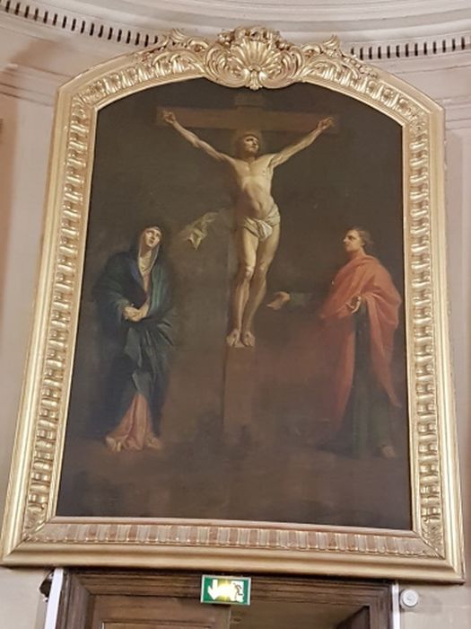 tableau d'autel : le Christ en croix - © Ministère de la Culture (France), Conservation des antiquités et des objets d’art de l’Aude – Tous droits réservés 