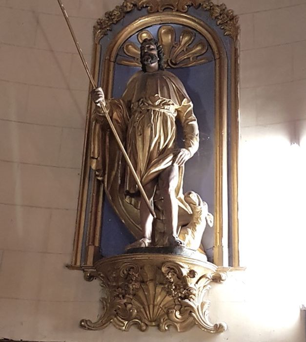 statues : saint Roch - © Ministère de la Culture (France), Conservation des antiquités et des objets d’art de l’Aude – Tous droits réservés 