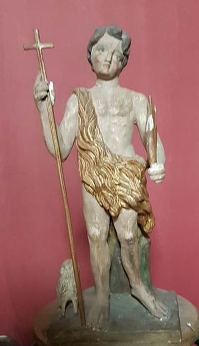 statuette : Saint Jean-Baptiste - © Ministère de la Culture (France), Conservation des antiquités et des objets d’art de l’Aude – Tous droits réservés