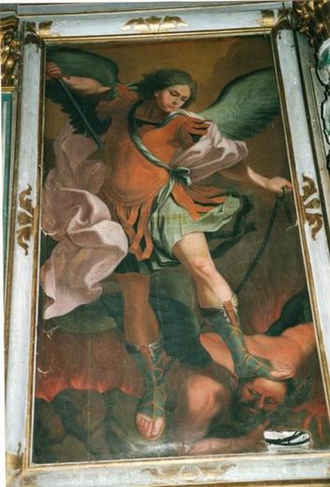 tableau du maître-autel : Saint Michel terrassant le dragon