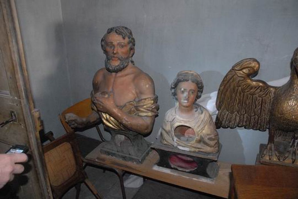 bustes-reliquaires : saint et sainte non identifiés - © Ministère de la Culture (France), Conservation des antiquités et des objets d’art de l’Aude – Tous droits réservés