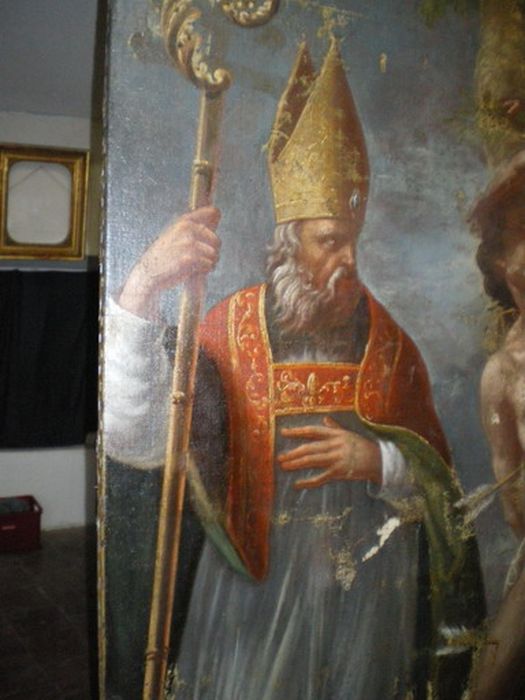 tableau : Saint Sébastien, saint Paul-Serge, saint Antoine ermite