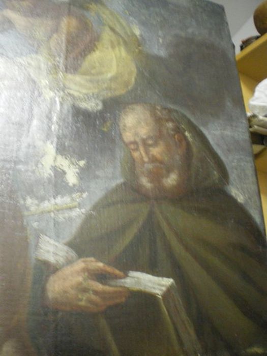 tableau : Saint Sébastien, saint Paul-Serge, saint Antoine ermite