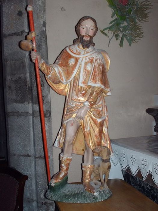 statue : Saint Roch - © Ministère de la Culture (France), Conservation des antiquités et des objets d’art de l’Aude – Tous droits réservés