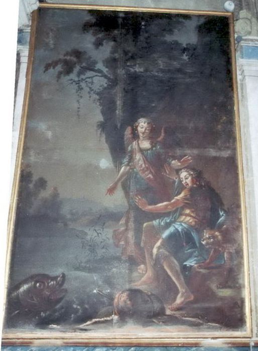 tableau : Tobie, Raphaël et le poisson