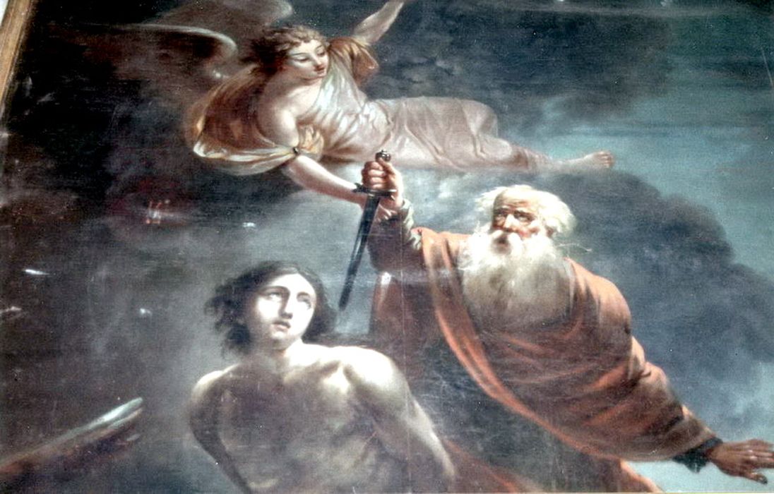 tableau : Le sacrifice d'Isaac, vue partielle