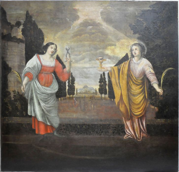 Tableau : Sainte Lucie et sainte Appoline