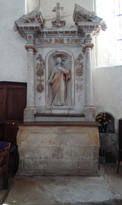 Autel de Saint-Joseph, retable et statue : Saint Joseph