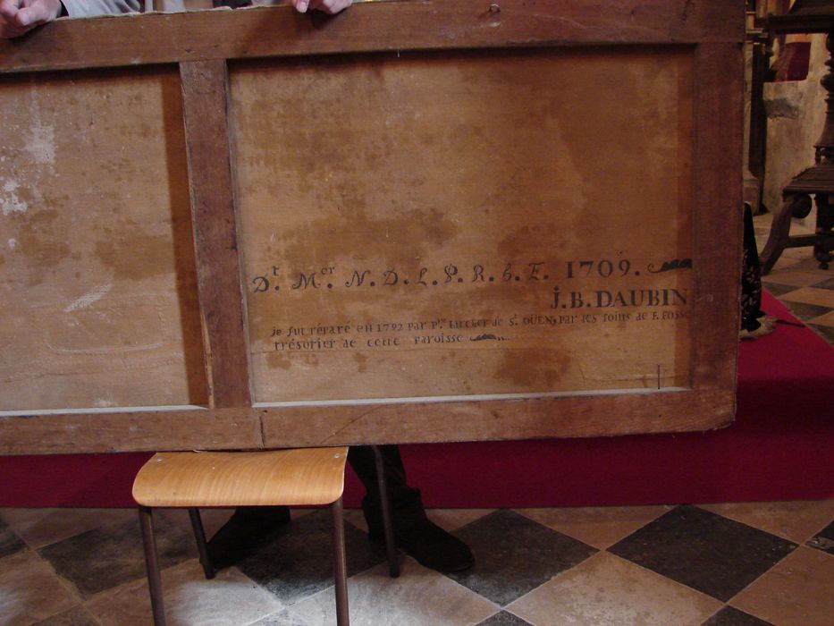 antependium : Agneau mystique (revers) - © Ministère de la Culture (France), Conservation des antiquités et des objets d’art du Calvados – Tous droits réservés 