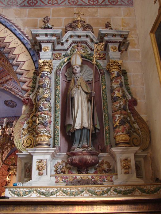 autel latéral sud, retable, statue : Saint Germain