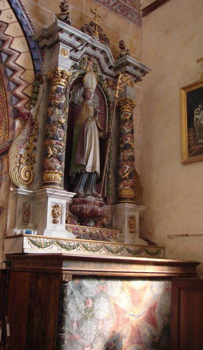 autel latéral sud, retable, statue : Saint Germain