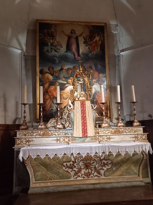 maître-autel, tableau : Assomption de la Vierge (l’) - © Ministère de la Culture (France), Conservation des antiquités et des objets d’art du Calvados – Tous droits réservés