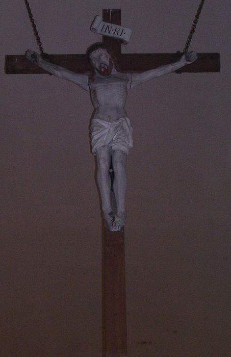 statue : Christ en croix - © Ministère de la Culture (France), Conservation des antiquités et des objets d’art du Calvados – Tous droits réservés