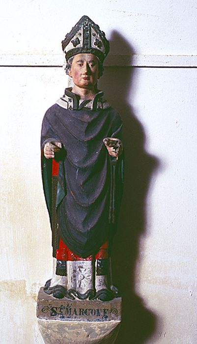 statue : Saint Marcouf - © Ministère de la Culture (France), Conservation des antiquités et des objets d’art du Calvados – Tous droits réservés